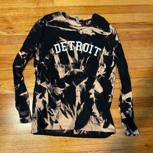 Detroit tee long sleeved tie dye t-shirt Michigan top shirt